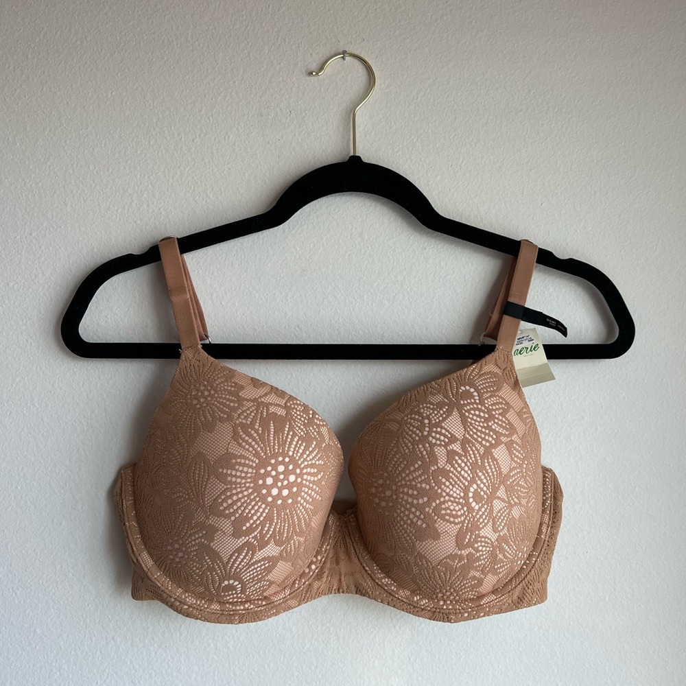 Aerie Sunnie Demi Push Up Bloom Lace Bra | 34DDD